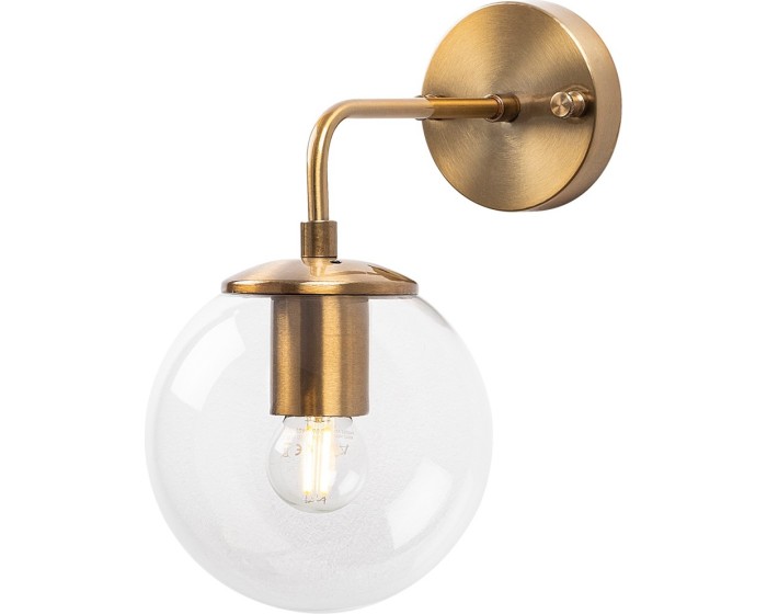 Nástěnná lampa Viran vintage zlatá/čiré sklo