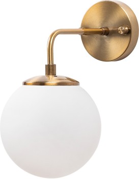 Nástěnná lampa Viran vintage zlatá/mléčné sklo