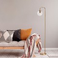 Stojací lampa Viran vintage zlatá/čirá