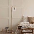 Stojací lampa Viran vintage zlatá/čirá