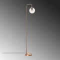 Stojací lampa Viran vintage zlatá/čirá