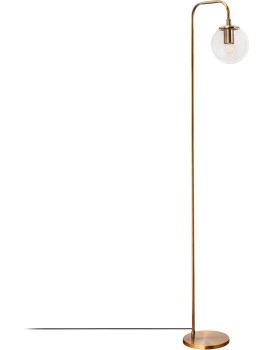 Stojací lampa Viran vintage zlatá/čirá