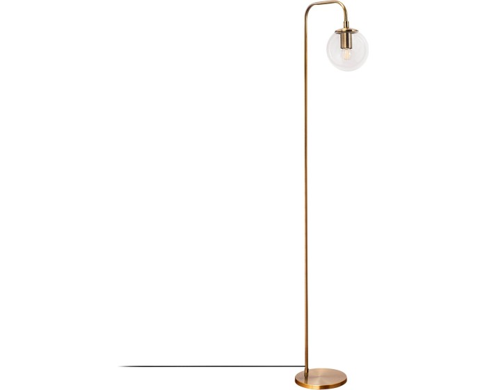 Stojací lampa Viran vintage zlatá/čirá