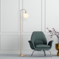 Stojací lampa Viran vintage zlatá/mléčná