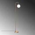 Stojací lampa Viran vintage zlatá/mléčná
