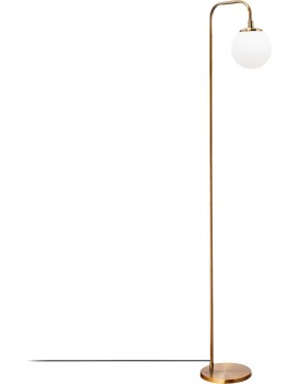 Stojací lampa Viran vintage zlatá/mléčná