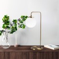 Stolní lampa Viran vintage zlatá/mléčné sklo