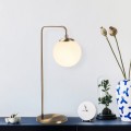 Stolní lampa Viran vintage zlatá/mléčné sklo