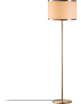 Stojací lampa Way vintage zlatá/béžová