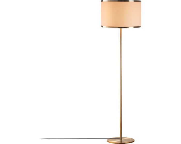 Stojací lampa Way vintage zlatá/béžová