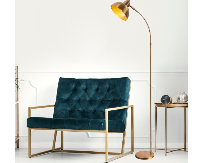 Stojací lampa Varzan 162 cm zlatá