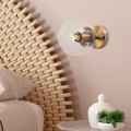 Nástěnná lampa Atmaca zlatá/čirá