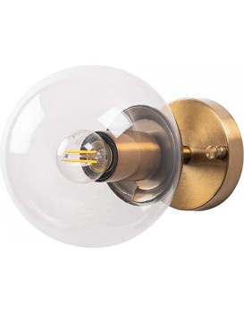 Nástěnná lampa Atmaca zlatá/čirá
