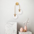 Nástěnná lampa Jevel I zlatá/čirá