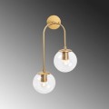 Nástěnná lampa Jevel I zlatá/čirá