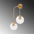 Nástěnná lampa Jevel I zlatá/čirá