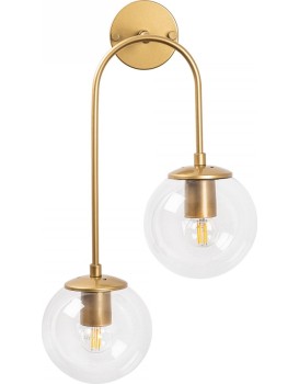Nástěnná lampa Jevel I zlatá/čirá