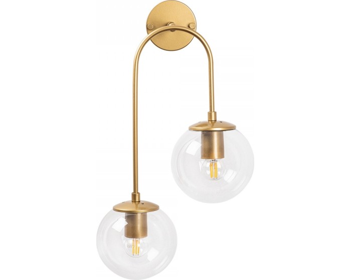 Nástěnná lampa Jevel I zlatá/čirá