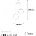Nástěnná lampa Jevel I zlatá/čirá