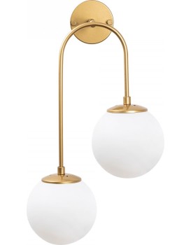 Nástěnná lampa Jevel I zlatá/bílá