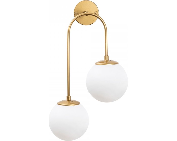 Nástěnná lampa Jevel I zlatá/bílá