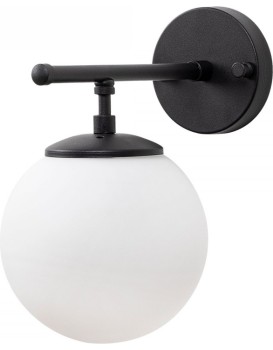 Nástěnná lampa Roe černá/bílá