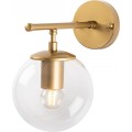 Nástěnná lampa Roe zlatá/čirá