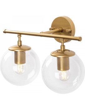 Nástěnná lampa Roe I zlatá/čirá