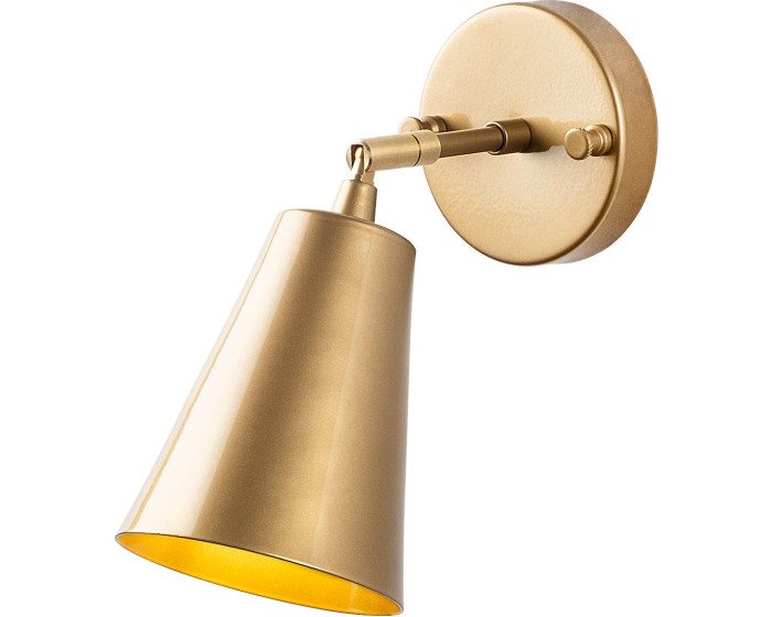 Nástěnná lampa Evander zlatá