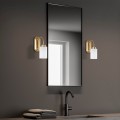 Nástěnná lampa Hemikilo mléčné sklo/zlatá
