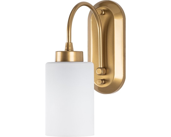 Nástěnná lampa Hemikilo mléčné sklo/zlatá