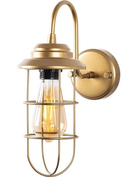Nástěnná lampa Mahoni zlatá