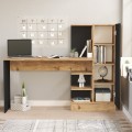 Psací stůl Tele 152,3 cm hnědý/černý