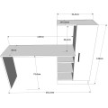 Psací stůl Tele 152,3 cm hnědý/černý
