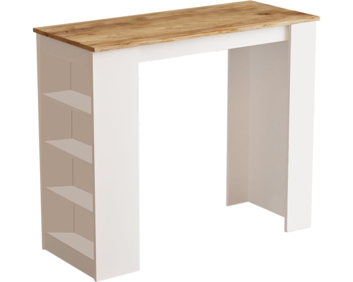Barový stůl ST1 120 cm borovice Atlantic/bílý