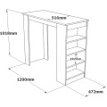 Barový stůl ST1 120 cm borovice Atlantic/bílý