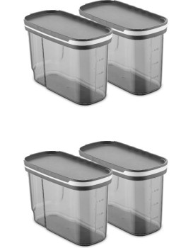 Sada kuchyňských dóz Kirdos 4 kusy šedá