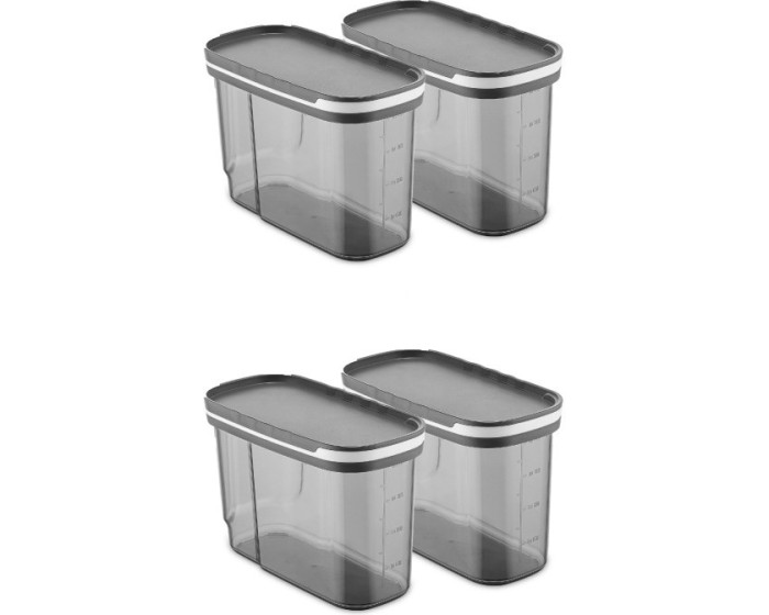 Sada kuchyňských dóz Kirdos 4 kusy šedá