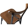 Sada 4 ks jídelních židlí Ekol z masivu ořech/černá