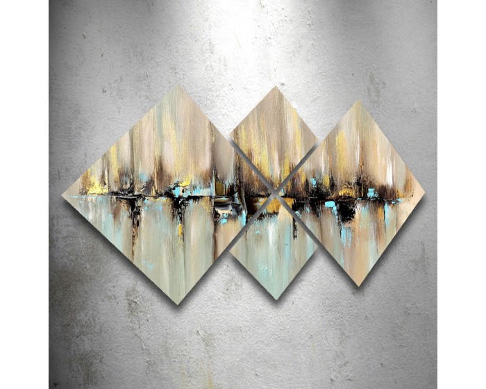 Sada obrazů COLOR PATTERNS 60 x 115 cm 4 kusy