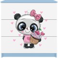 Dětská komoda BABYDREAMS Panda modrá