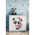 Dětská komoda BABYDREAMS Panda modrá