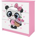 Dětská komoda BABYDREAMS Panda růžová