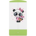 Dětská šatní skříň BABYDREAMS Panda zelená
