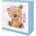 Komoda Babydreams 80 cm méďa modrá