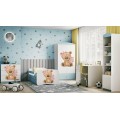 Komoda Babydreams 80 cm méďa modrá