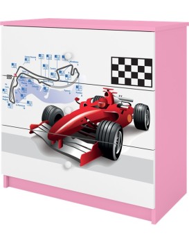 Komoda Babydreams 80 cm formule růžová