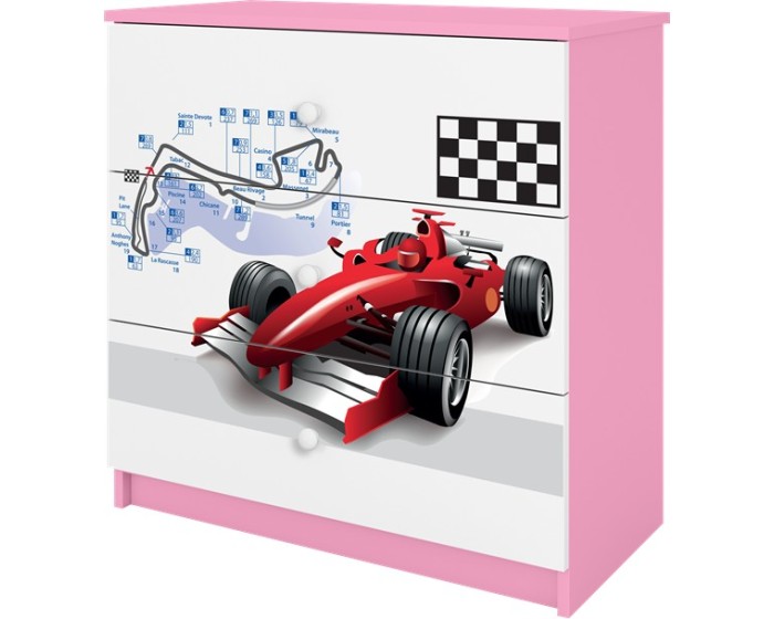 Komoda Babydreams 80 cm formule růžová