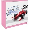 Komoda Babydreams 80 cm formule růžová
