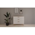 Komoda se šuplíky DENVER 100 cm bílá/dub hickory